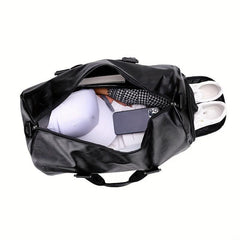 Large Capacity Travel Duffle Bag Faux Leather Sports Gym Bag Weekend Handbags
