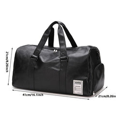 Large Capacity Travel Duffle Bag Faux Leather Sports Gym Bag Weekend Handbags
