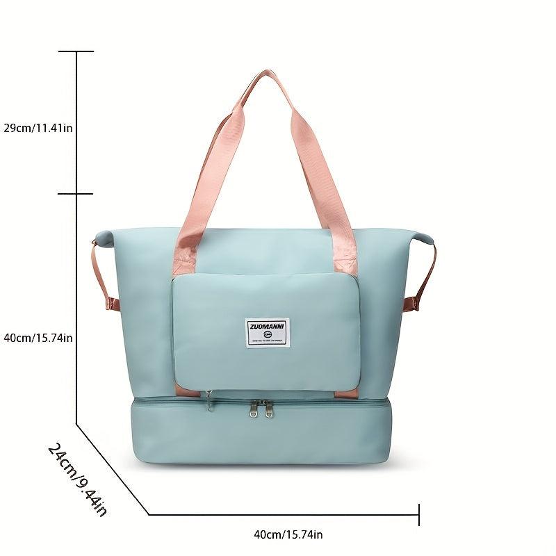 Large Capacity Duffle Bag Zipper Sports Overnight Bag