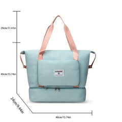 Large Capacity Duffle Bag Zipper Sports Overnight Bag