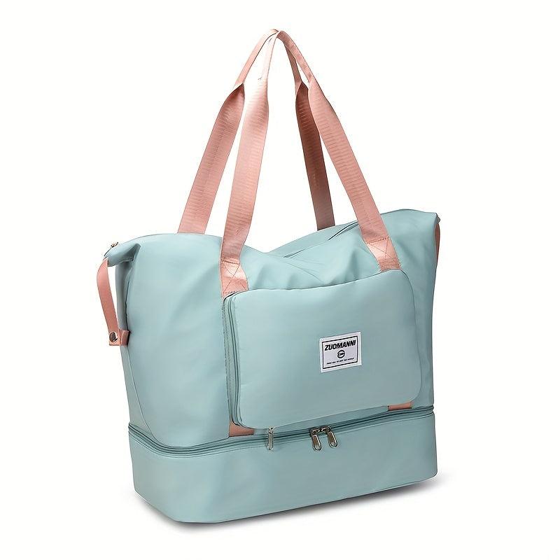 Large Capacity Duffle Bag Zipper Sports Overnight Bag