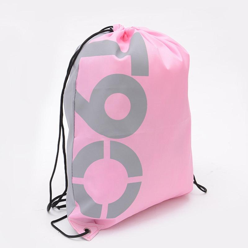 Large Capacity Drawstring Nylon Backpack for Sports Yoga Gym