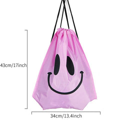 Large Capacity Drawstring Nylon Backpack for Sports Yoga Gym