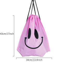 Large Capacity Drawstring Nylon Backpack for Sports Yoga Gym