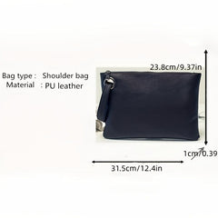 Large Capacity Wristlet Clutch Bag Elegant Zipper Dinner Evening Bag