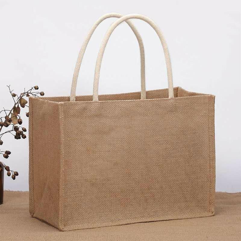 Women's Minimalist Burlap Satchel Bag All Match Handbag