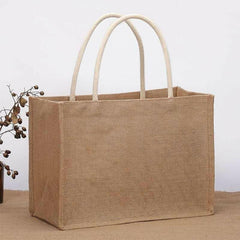 Women's Minimalist Burlap Satchel Bag All Match Handbag