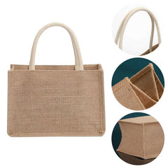 Women's Minimalist Burlap Satchel Bag All Match Handbag