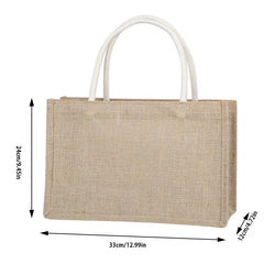 Women's Minimalist Burlap Satchel Bag All Match Handbag