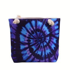 Tie Dye Pattern Shoulder Bag Handbag All Match Women's Travel Beach Bag