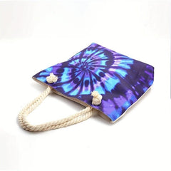 Tie Dye Pattern Shoulder Bag Handbag All Match Women's Travel Beach Bag