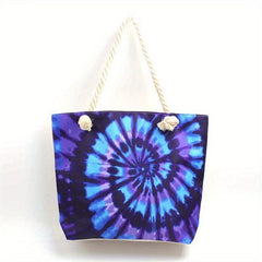 Tie Dye Pattern Shoulder Bag Handbag All Match Women's Travel Beach Bag