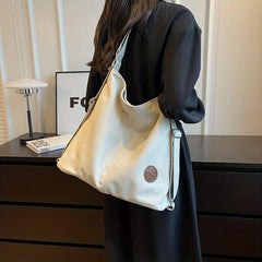 Vintage Canvas Crossbody Bag Large Capacity Grunge Tote Bag