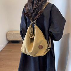 Vintage Canvas Crossbody Bag Large Capacity Grunge Tote Bag