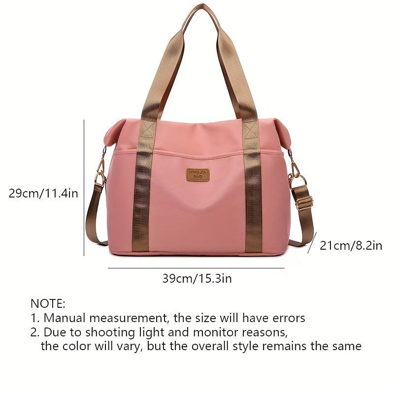 Colorblock Zipper Sports Handbag Lightweight Gym Bag