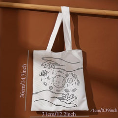 Anime Planet Canvas Tote Bag Large Capacity Shoulder Bag