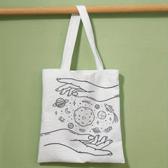 Anime Planet Canvas Tote Bag Large Capacity Shoulder Bag