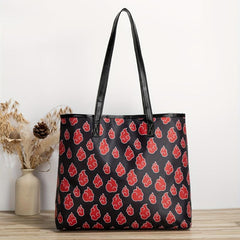 Vintage Fire Print Shoulder Bag Math Storage Tote Bag Women Classic Bag