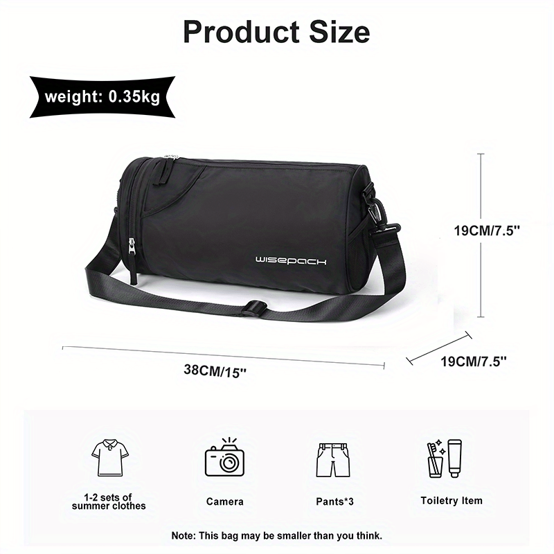 Minimalist Letter Print Sports Shoulder Bag Lightweight Versatile Fitness Bag
