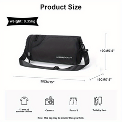 Minimalist Letter Print Sports Shoulder Bag Lightweight Versatile Fitness Bag