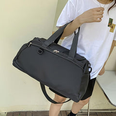 Large Capacity Travel Duffel Bag Sports Zipper Handbag Portable Overnight Bag