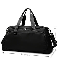 Large Capacity Travel Duffel Bag Sports Zipper Handbag Portable Overnight Bag