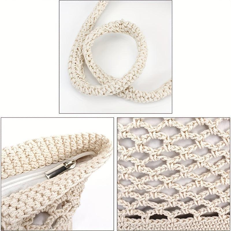 Beach Tote Bag Large Capacity Woven Hobo Bag Women's Handbag
