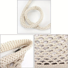 Beach Tote Bag Large Capacity Woven Hobo Bag Women's Handbag