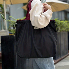Large Drawstring Tote Bag Foldable Reusable Grocery Eco Travel Shopping Bag
