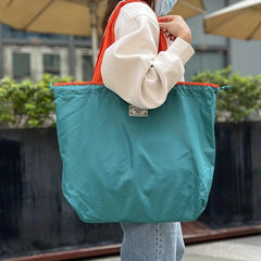 Large Drawstring Tote Bag Foldable Reusable Grocery Eco Travel Shopping Bag