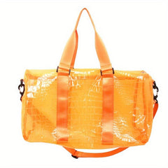 Clear PVC Travel Duffle Bag Gym Storage Carry On Weekender Overnight Bag