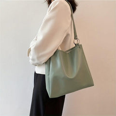 Small Textured PU Leather Tote Bag Shoulder Bag