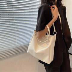 Small Textured PU Leather Tote Bag Shoulder Bag