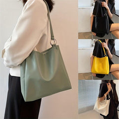 Small Textured PU Leather Tote Bag Shoulder Bag