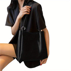 Small Textured PU Leather Tote Bag Shoulder Bag