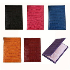 Crocodile Pattern PU Passport Holder Travel Cover Unisex Card Case