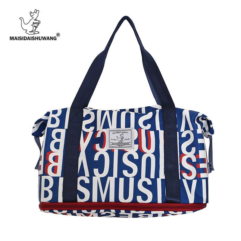Large Capacity Weekender Tote Bag Nylon Lightweight Luggage