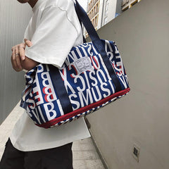 Large Capacity Weekender Tote Bag Nylon Lightweight Luggage