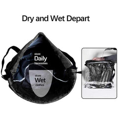 Drawstring Backpack Bag Shoe Compartment Waterproof Gym Bag