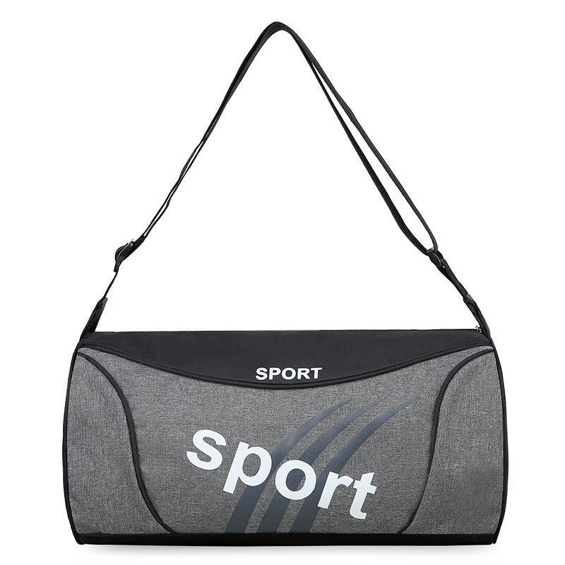 Large Capacity Colorblock Sports Bag Letter Print Shoulder Bag