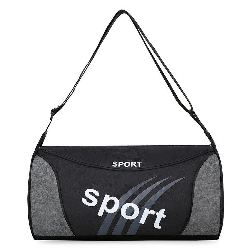 Large Capacity Colorblock Sports Bag Letter Print Shoulder Bag