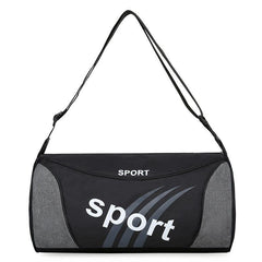 Large Capacity Colorblock Sports Bag Letter Print Shoulder Bag