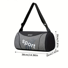 Large Capacity Colorblock Sports Bag Letter Print Shoulder Bag