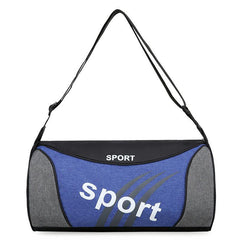 Large Capacity Colorblock Sports Bag Letter Print Shoulder Bag