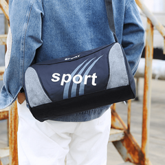 Large Capacity Colorblock Sports Bag Letter Print Shoulder Bag