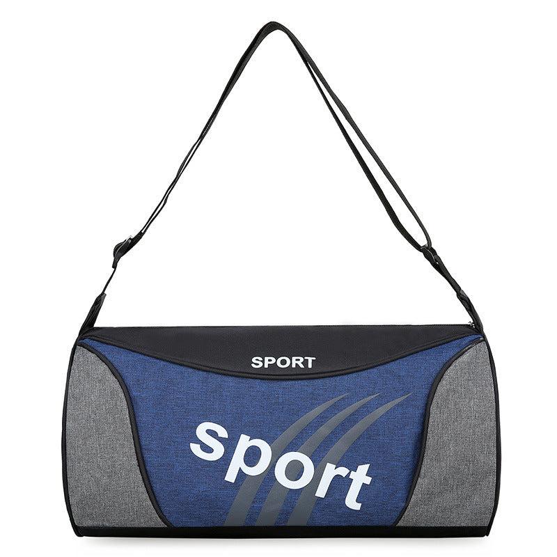 Large Capacity Colorblock Sports Bag Letter Print Shoulder Bag