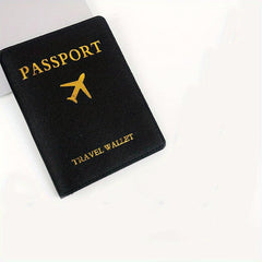 Airplane PU Leather Passport Holder Couple Travel Accessories
