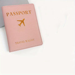 Airplane PU Leather Passport Holder Couple Travel Accessories
