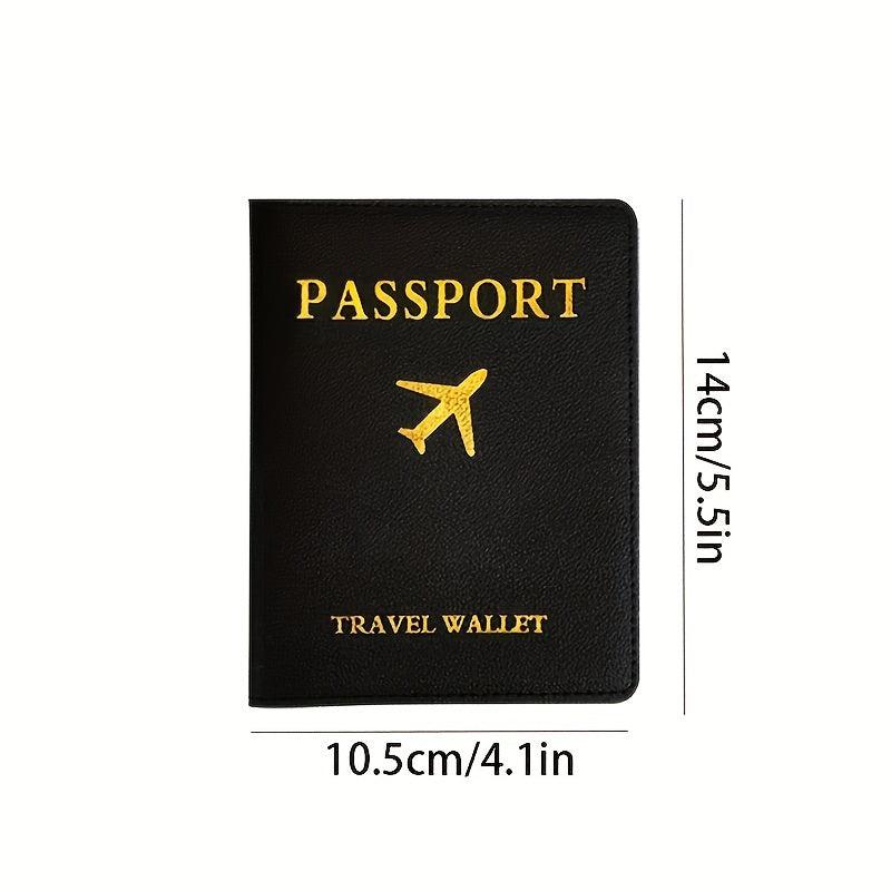 Airplane PU Leather Passport Holder Couple Travel Accessories