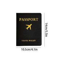 Airplane PU Leather Passport Holder Couple Travel Accessories